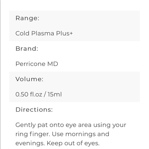 NEW Perricone MD Cold Plasma Plus+ Advanced Eye Cream - Picture 6 of 6